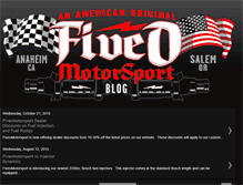 Tablet Screenshot of blog.fiveomotorsport.com